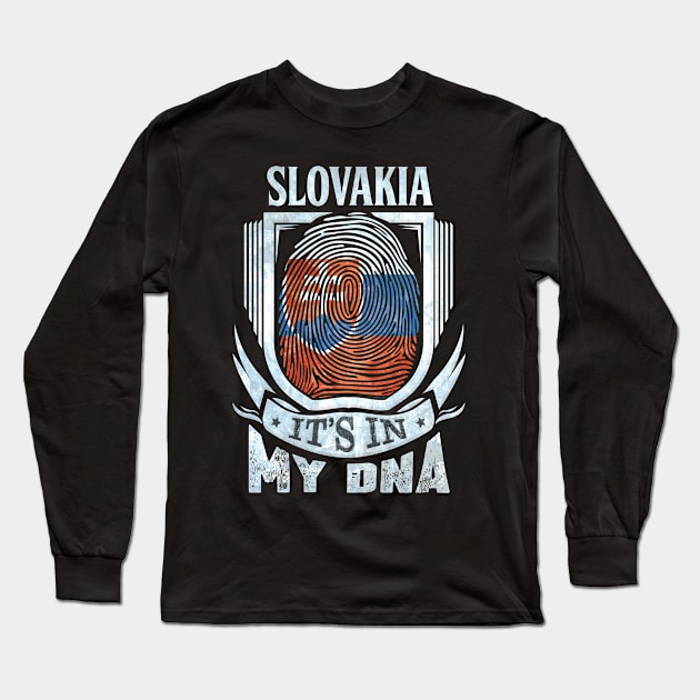 Slovakia It's In My DNA - Gift For Slovakian With Slovakian Flag Heritage Roots From Slovakia Long Sleeve T-Shirt by giftideas